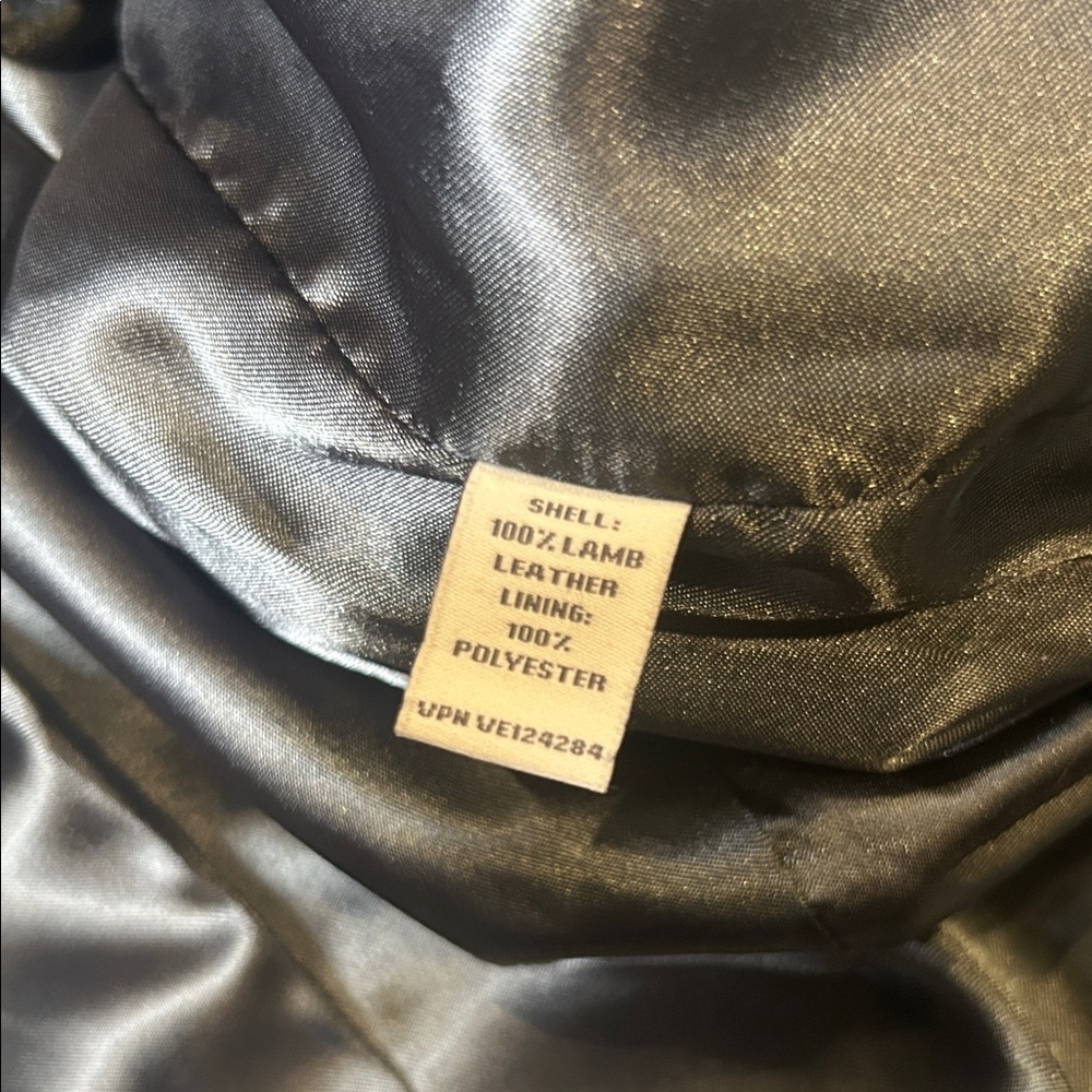 Valette Taupe genuine lamb Leather Jacket L - Picture 10 of 11